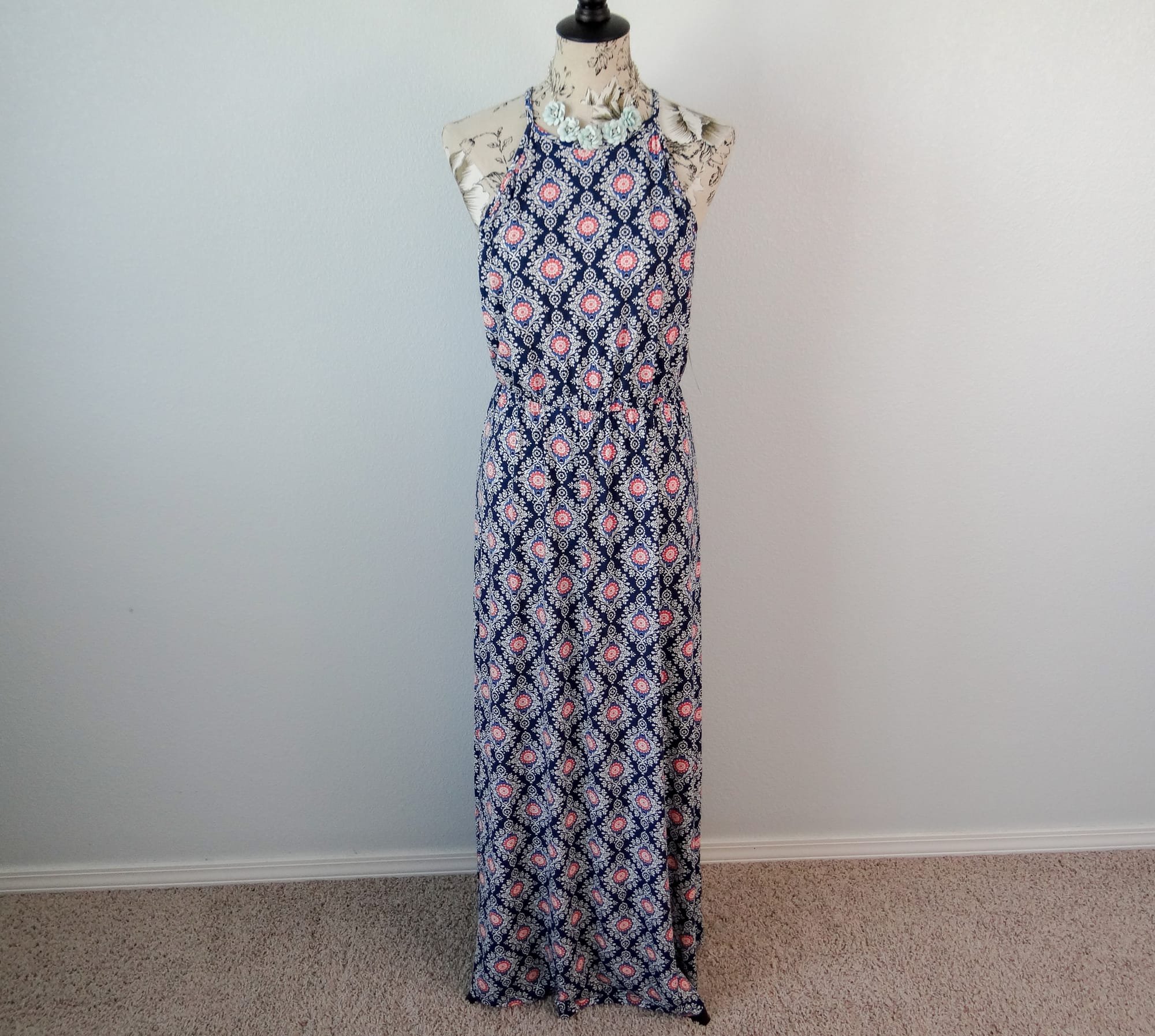 french grey nichelle knit maxi dress