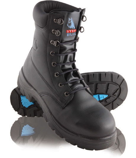 steel blue ortho boots