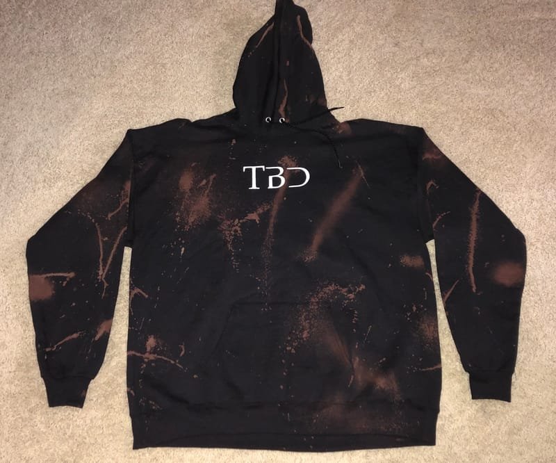 bleach stained hoodie