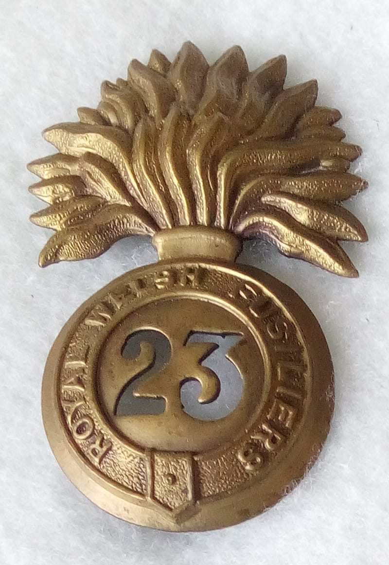 MS690 - Cap badge of the Fusilier Brigade, now worn by the Royal ...