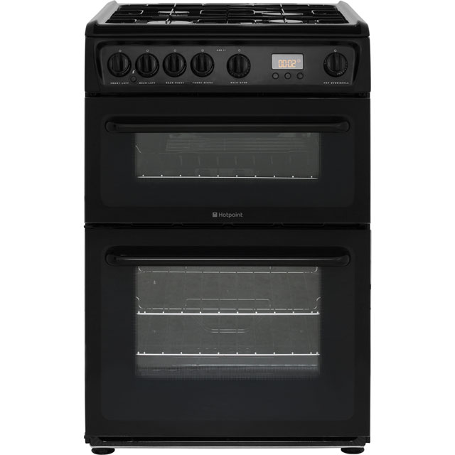 Hotpoint HAG60K 60cm Gas Cooker with Variable Gas Grill Black