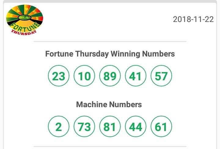 fortune thursday lotto results 2018