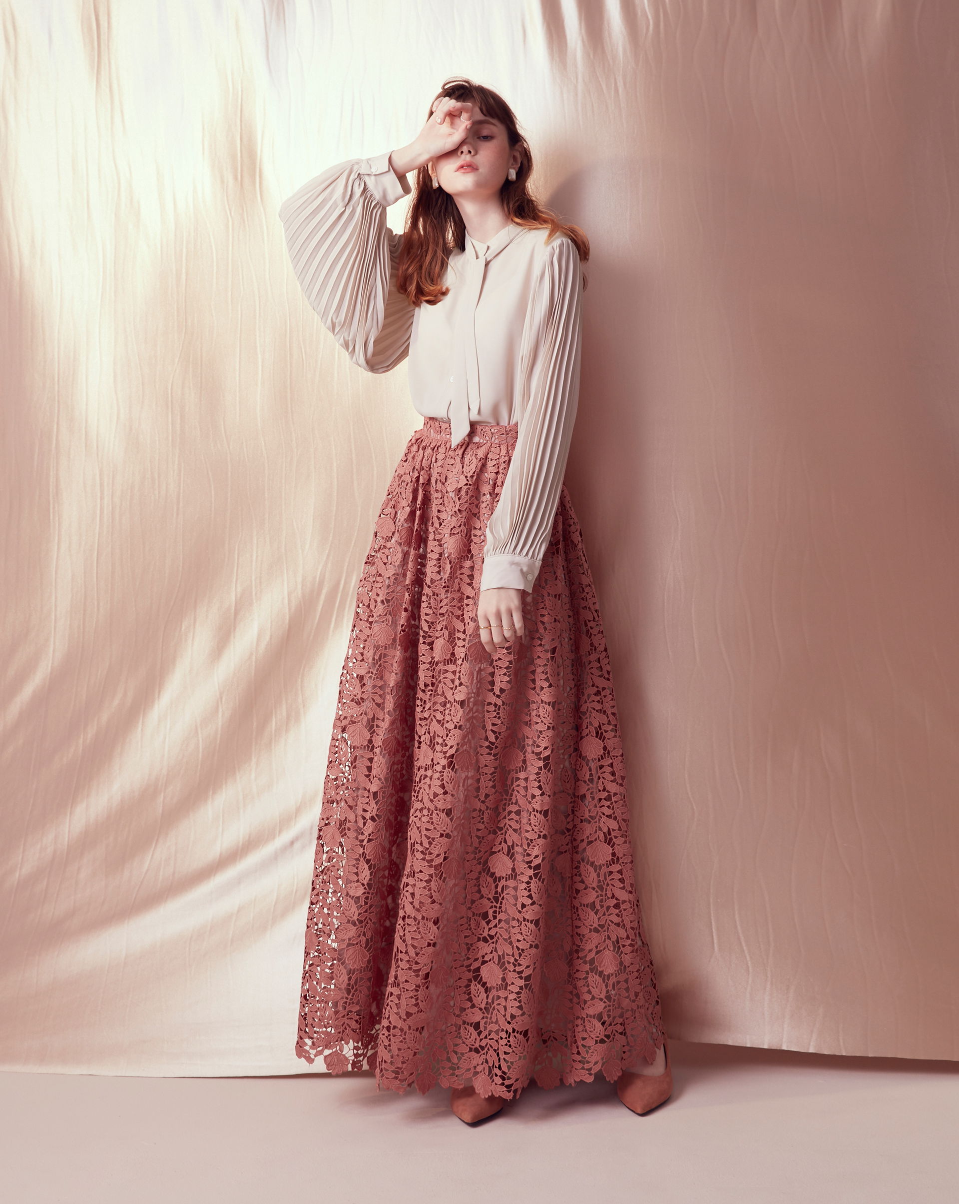 blouse and long skirt dress