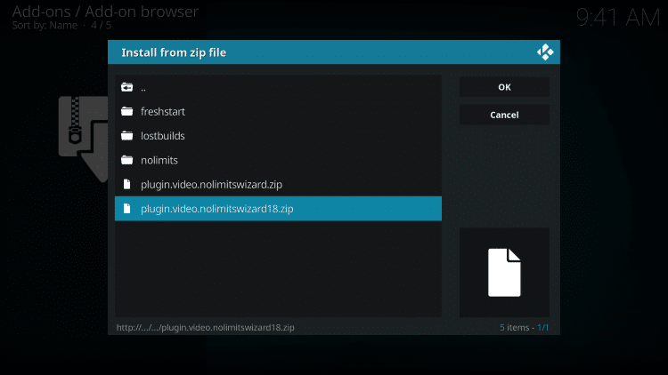 click zip file