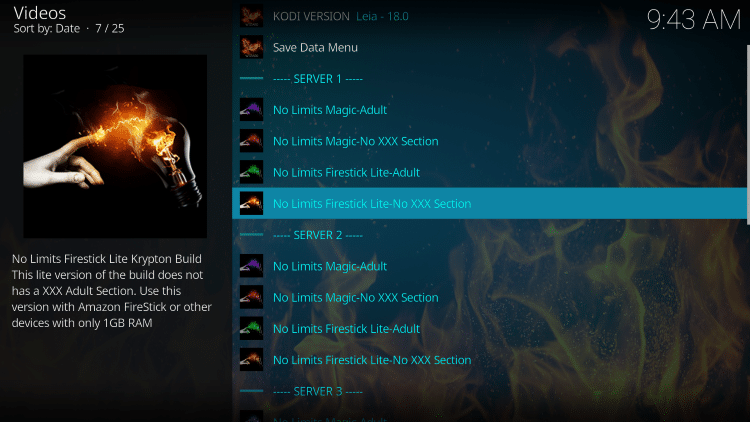 choose preferred build
