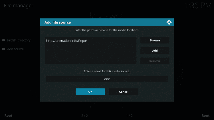 Highlight the box under the source that you just typed in and enter a name for this media source