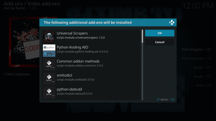 When prompted with the following message, Click OK