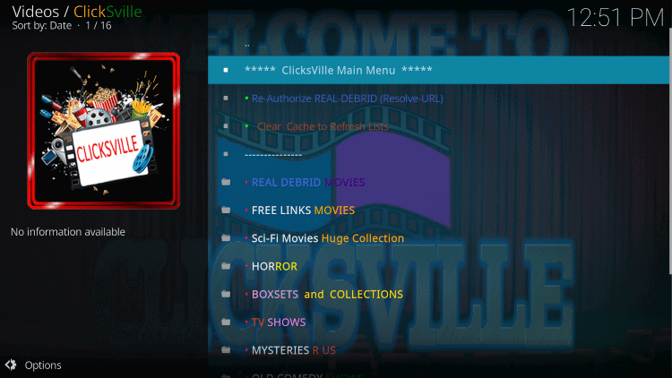 That's it! The ClickSville Kodi Add-on is now successfully installed.