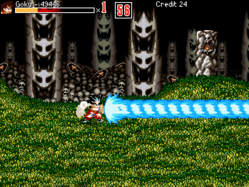 goku fights in Ghosts'n Goblins