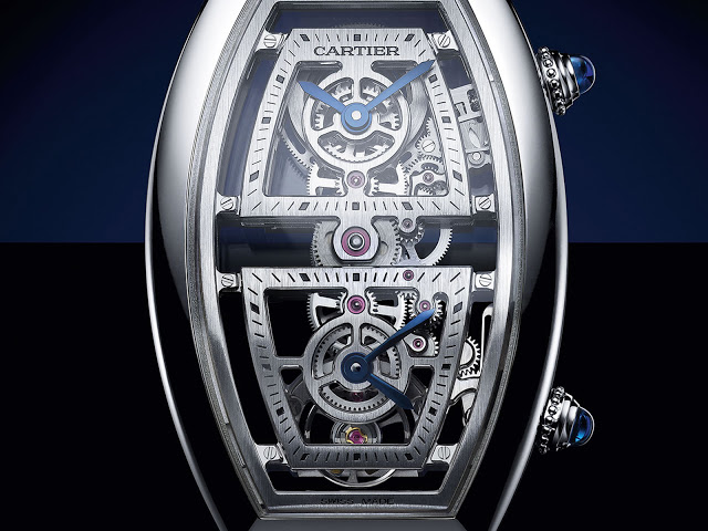 Discover the Cartier Privé Tonneau Skeleton Dual Time Watch Replica