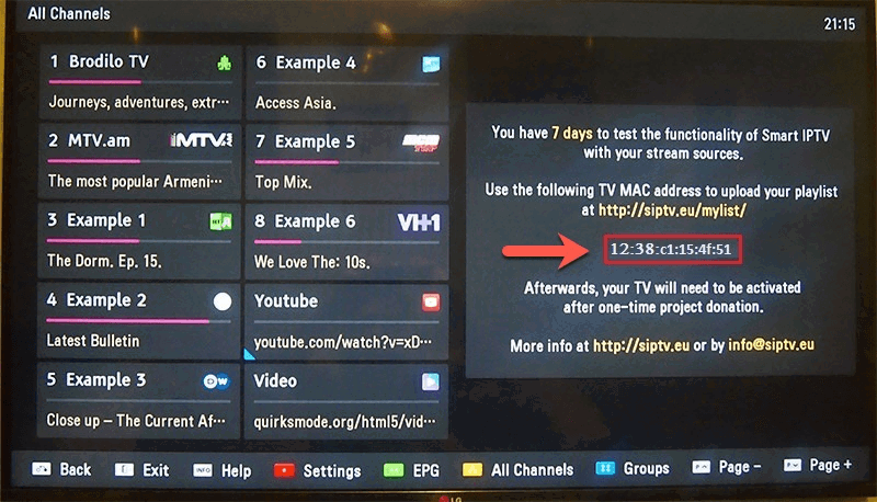 how to find mac address on mac tv