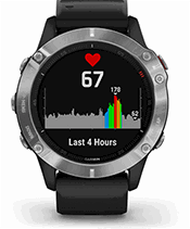 fēnix 6 avec affichage de la fréquence cardiaque