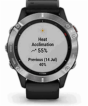 fēnix 6 avec affichage des métriques de performance