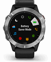 fēnix 6 avec affichage du niveau de batterie