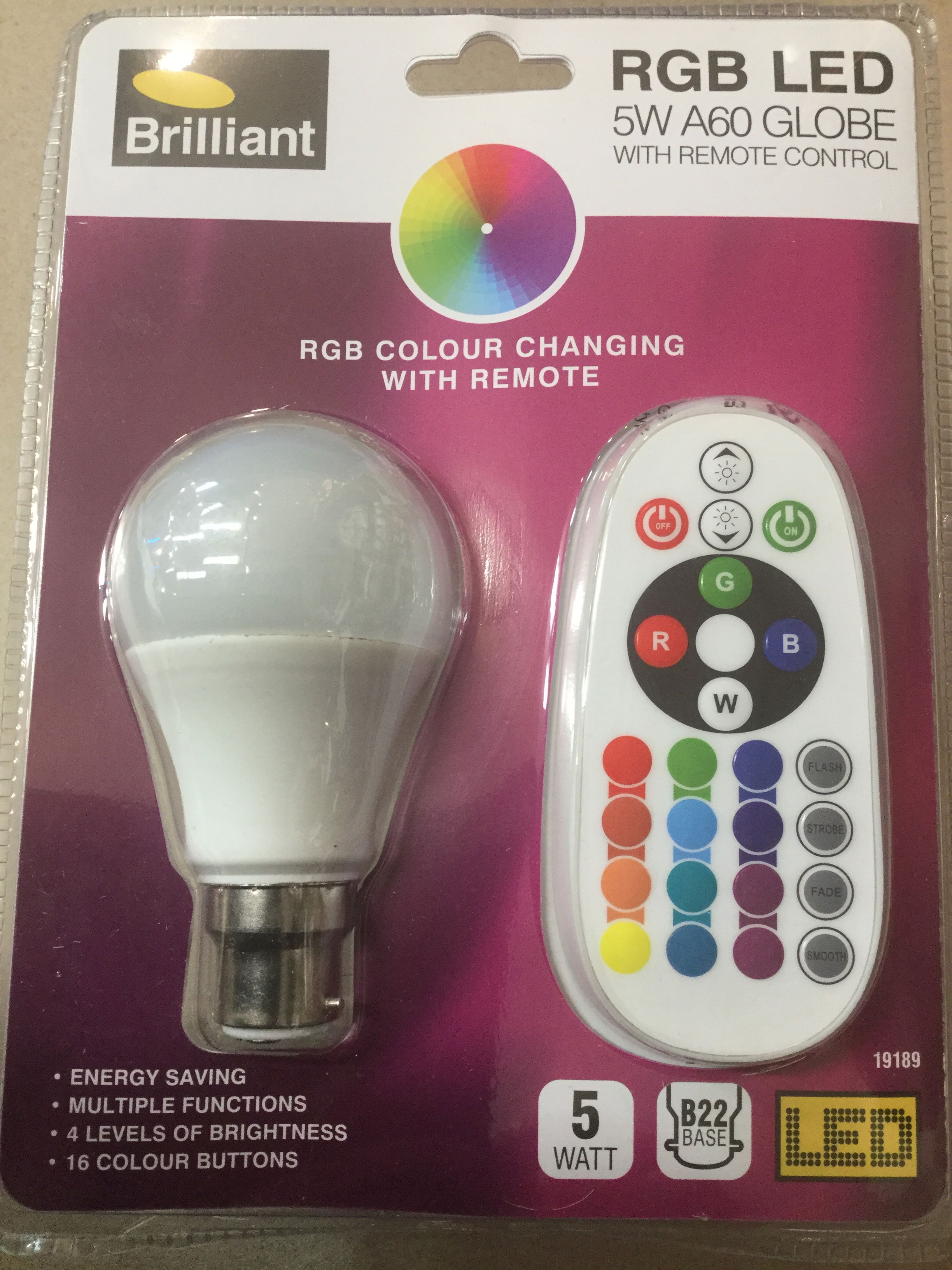 Rgb led bulb with deals remote control