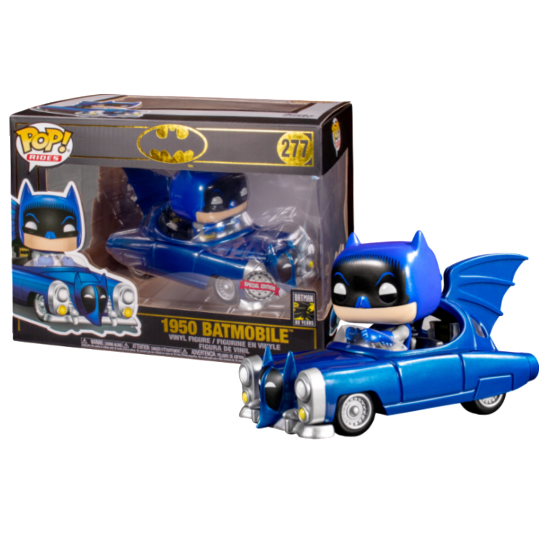 FUNKO POP BATMAN 80TH - BLUE METALLIC 1950 BATMOBILE #277 - Anime