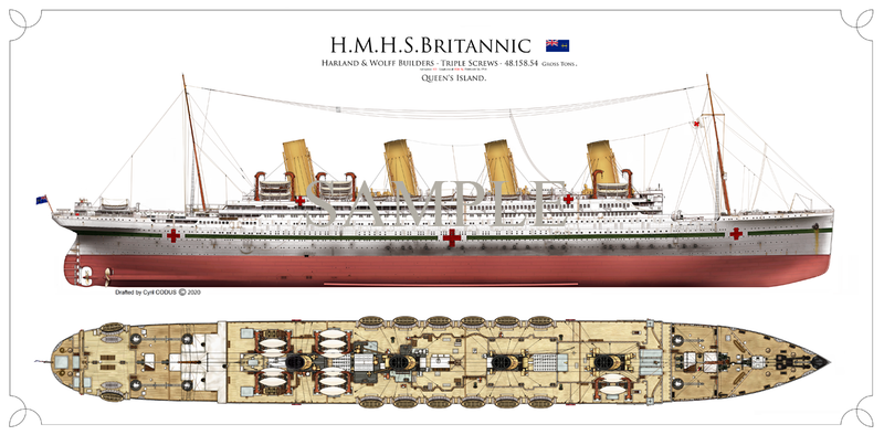 H.M.H.S.Britannic (2 Vues) - Rms-titanic-artwork.com