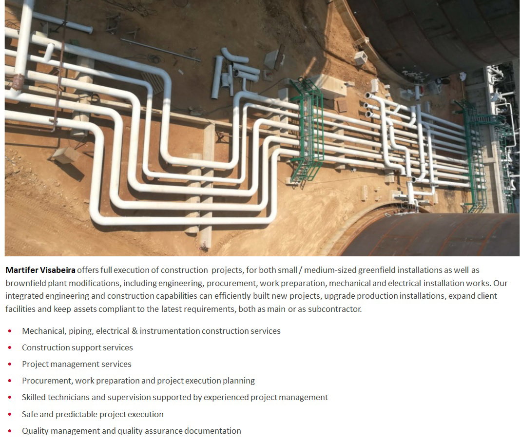 Execução total de projetos de construção