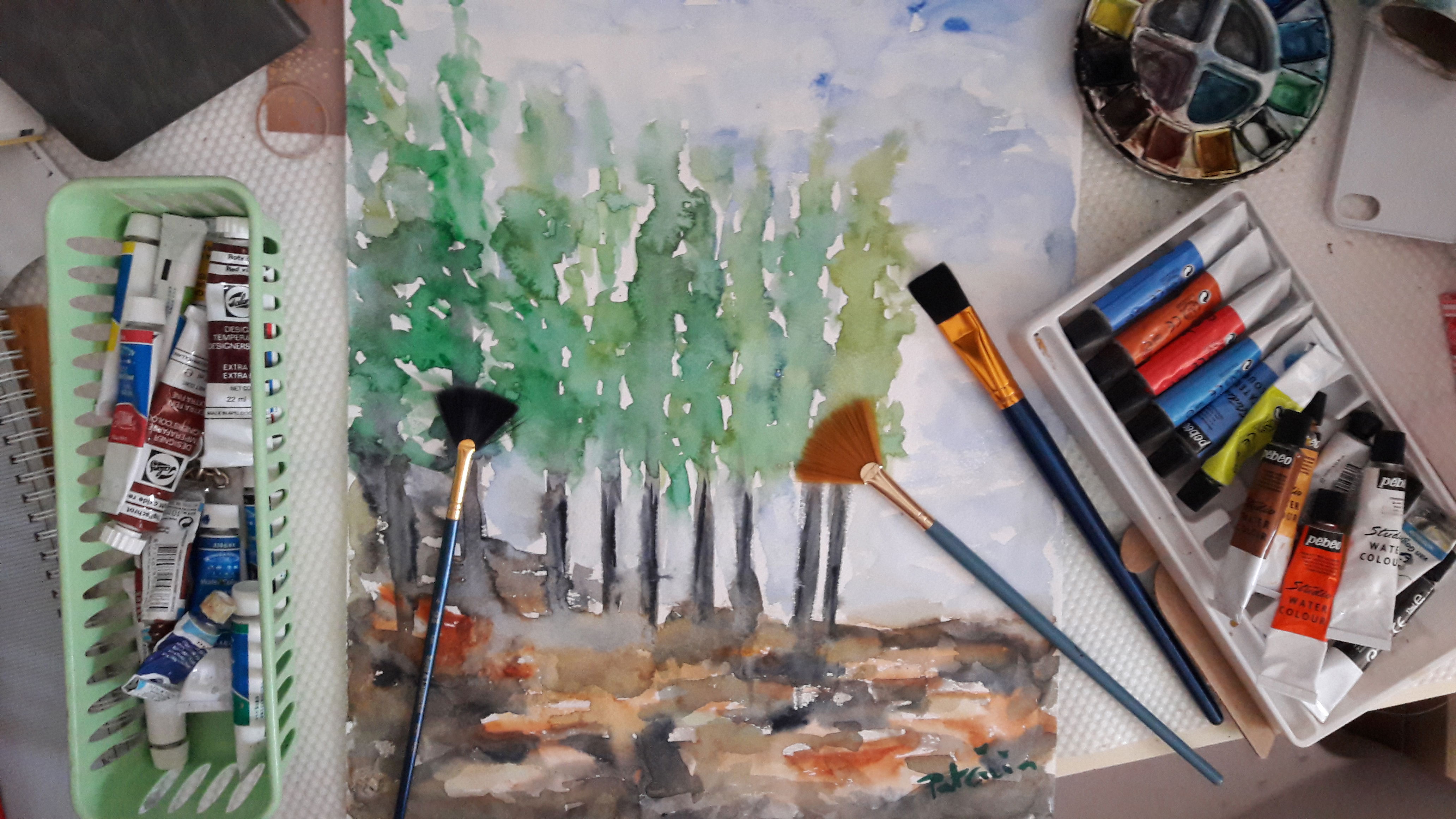 Watercolor Art Process