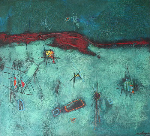 Abstract acrylic on canvas