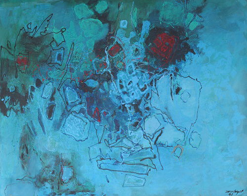 Abstract acrylic on canvas