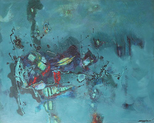 Abstract acrylic on canvas