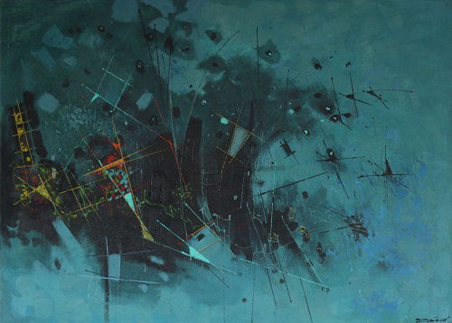 Abstract acrylic on canvas