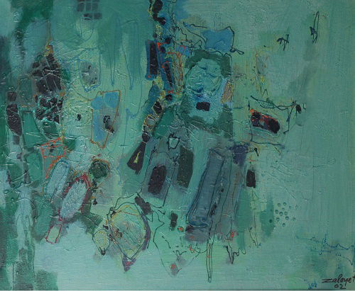 Abstract acrylic on canvas