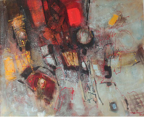 Abstract acrylic on canvas