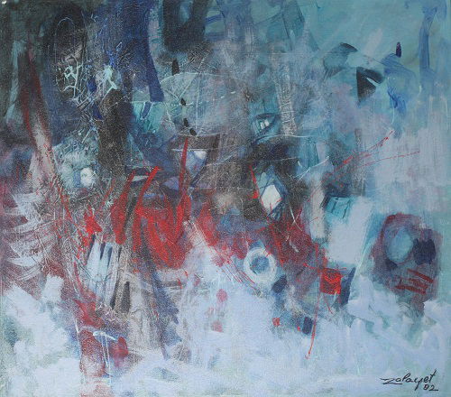 Abstract acrylic on canvas