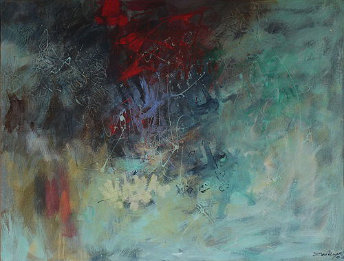 Abstract acrylic on canvas