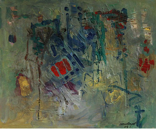 Abstract acrylic on canvas