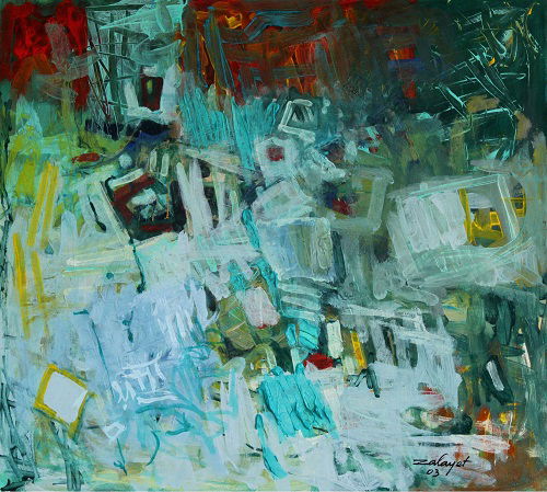 Abstract acrylic on canvas