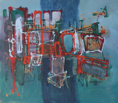 Abstract acrylic on canvas