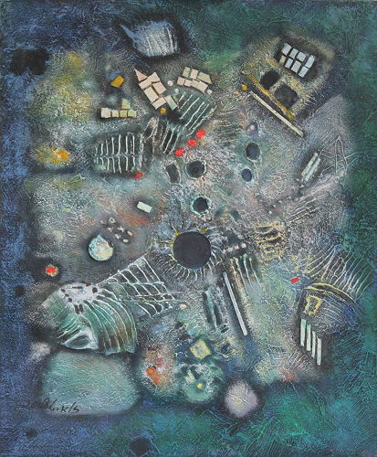 Abstract acrylic on canvas