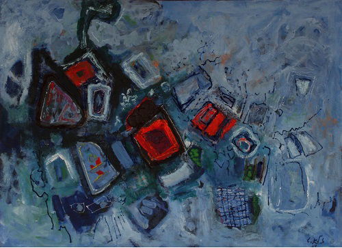 Abstract acrylic on canvas