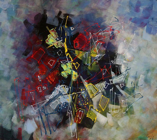 Abstract acrylic on canvas