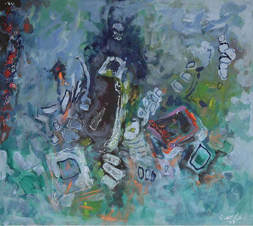 Abstract acrylic on canvas