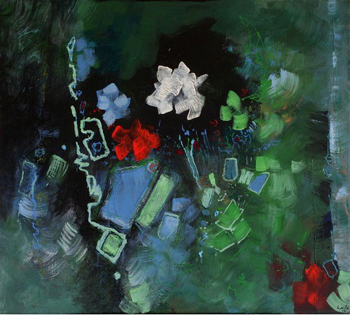 Abstract style landscape paintings