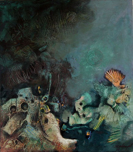 Abstract style landscape paintings