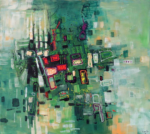 Abstract and mixed media technique