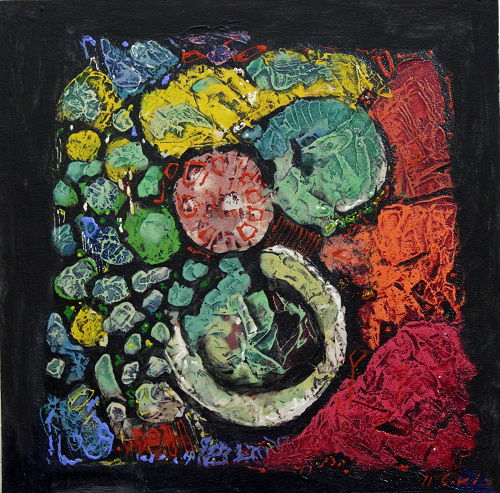 Abstract and mixed media technique