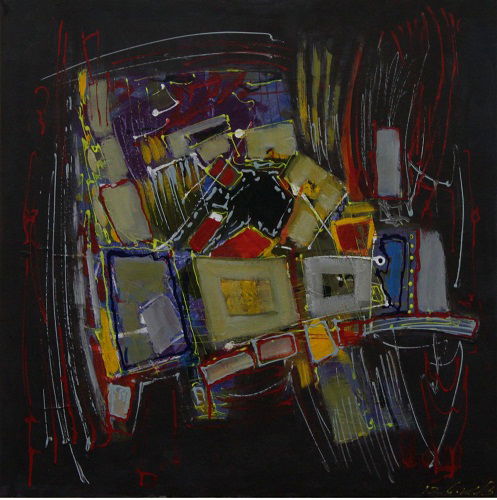 Abstract and mixed media technique