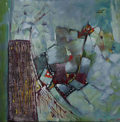 Abstract style landscape paintings