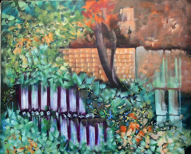 Abstract style landscape paintings