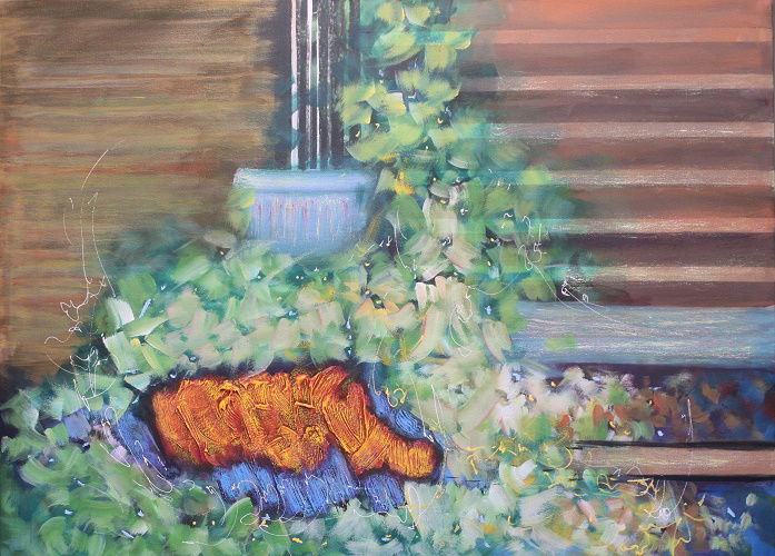 Abstract style landscape paintings