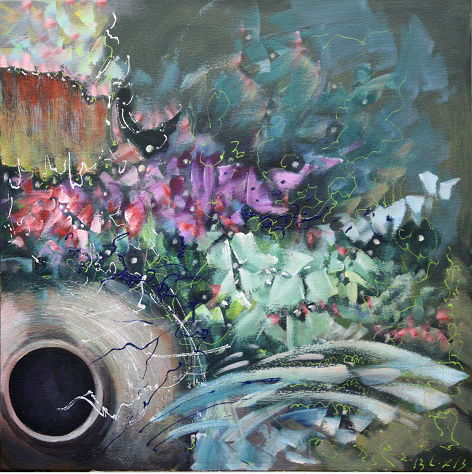 Abstract style landscape paintings