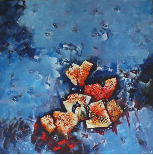 Abstract style landscape paintings