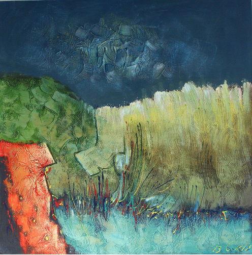 Abstract style landscape paintings