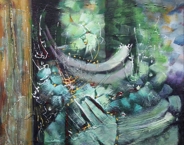 Abstract style landscape paintings